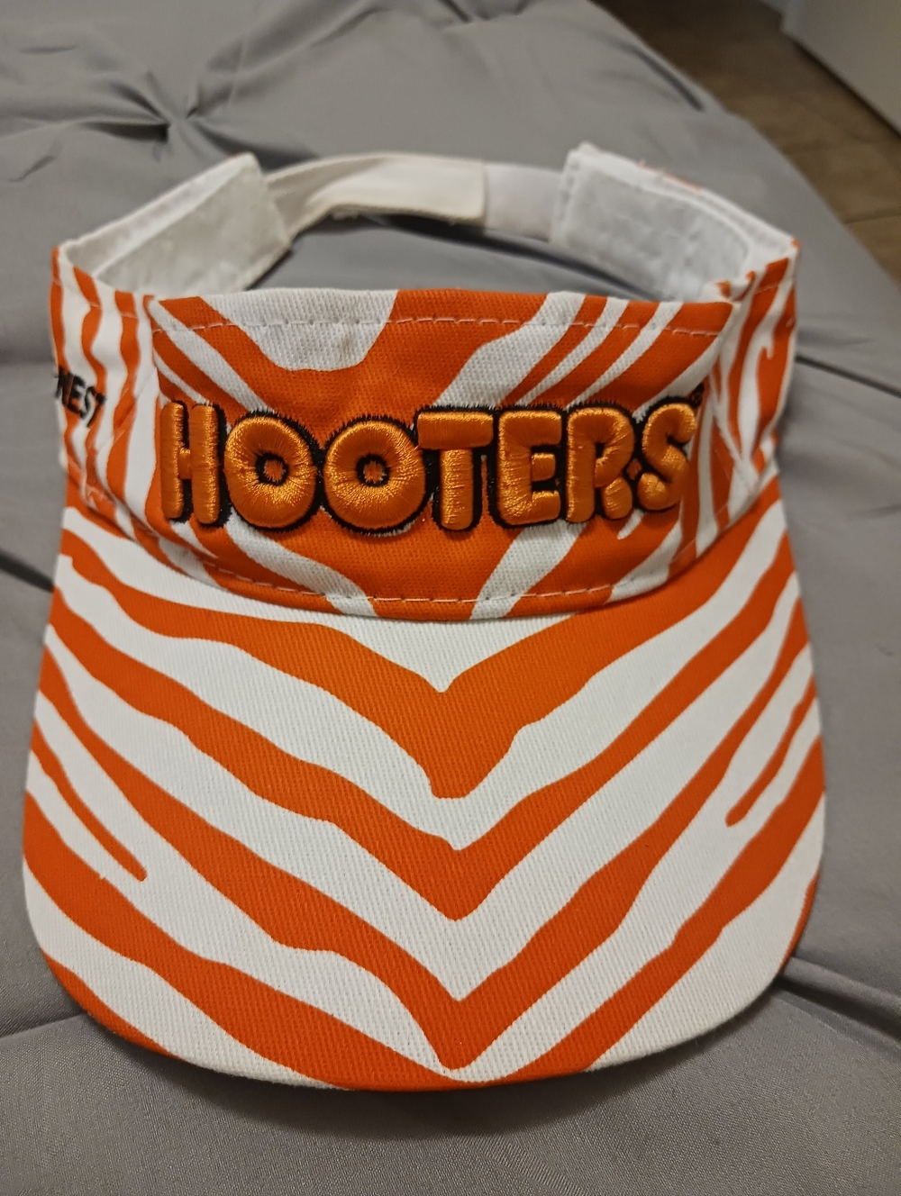 5 For $25! Hooters Cotton Orange White Sun Visor Adjustable Embroidered